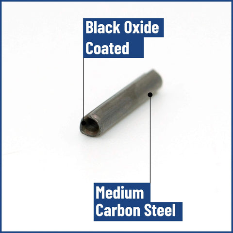 One Eighth Inch By Three Quarters Inch Roll Pin Spring Pin Made From Medium Carbon Steel With Black Oxide Finish Industrial Grade Hardware Pin Pack Of 100