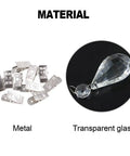 Set Of 10 Crystal Teardrop Tablecloth Weights With Metal Clips For Outdoor Picnics And Patio Tables AB Crystal Glass Prism Pendants Materials