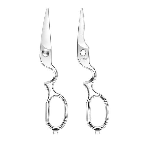 Heavy Duty 8.5 Inch Forged Stainless Steel Kitchen Shears Beast Mode Multipurpose Scissors For Food Prep And Cutting Poultry Veggies And Bones Rust Resistant Blades Durable High Hardness Kitchen Tool With Comfortable Grip, forged stainless steel kitchen shears, detachable blades
