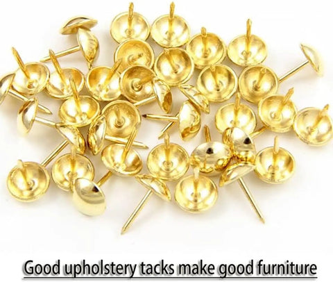 Tough As Nails Gold Metal Upholstery Tacks For Furniture Fixes And Slick Diy Upgrades 500 Pack Heavy Duty Brass Thumb Nails