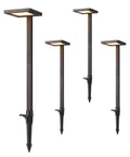 4-pack of Low Voltage LED Pathway Lights 5.6W 151 Lumen 3000K Warm White 12V Waterproof Aluminum Outdoor Landscape Lighting