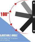 Adjustable 180° angle feature of JUDYSSY Security Lights Led Floodlight Waterproof Spotlight Wall Light Ip65 Re.