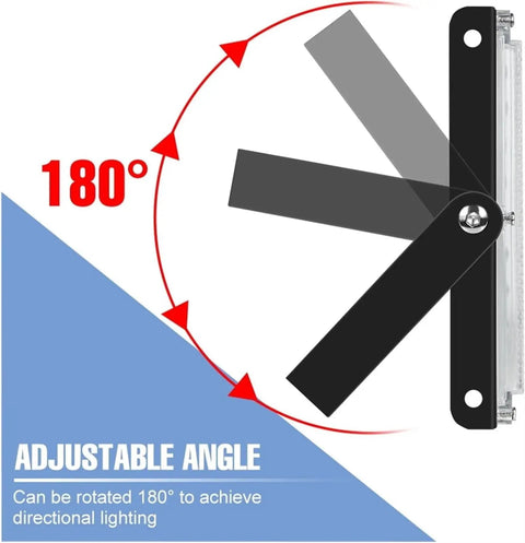 Adjustable 180° angle feature of JUDYSSY Security Lights Led Floodlight Waterproof Spotlight Wall Light Ip65 Re.