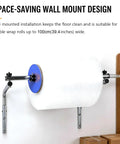 No Sweat Wall Mount Bubble Wrap Roll Dispenser With Flexible Snap Connector And Secure Side Locks For Pro Warehouse Shipping Or Heavy Weekend Moving Day Packing Jobs, wall-mounted with bubble wrap roll.