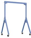 Heavy Duty Industrial Steel Adjustable Height Gantry Crane With 2000 Lb Capacity 10 By 12 Foot Span Locking Swivel Casters