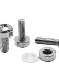 Badass 60 Pack M6 X 16mm Screws Square Cage Nuts Washers for Server Rack Cabinet Mounting, nickel plated steel screws and washers.