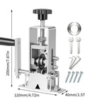 Heavy Duty Drill Powered Wire Stripper Machine With Manual Hand Crank Option For Efficient Copper Recovery And Scrap Cable Processing Small Portable Peeler Tool showing adjustable blade and hand crank.