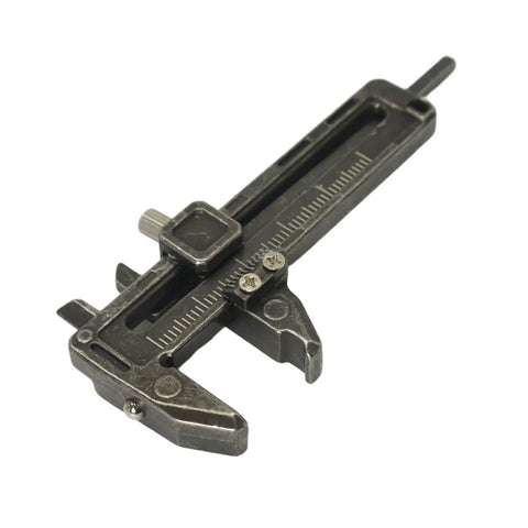 EDC Ready Compact Pocket Vernier Caliper with smooth sliding for high precision measurements in zinc alloy