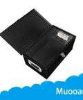 Heavy Duty Aluminum Tool Box 20x12x9.5 Inch Black Cargo Trunk For Pickup Truck Bed And RV With Reinforced Snap Lock Latch open with storage space