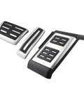 Knockout Clutch Pedal Pads For Vw Touareg 2007 To 2018 Hella Grippy rubber pads with silver finish and anti-slip grippy design.
