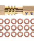 Copper Flat Sealing Washers Kit 200Pcs For Automotive Repairs Portable On The Go Durable Washers For Plug And Car Body Quick Repair