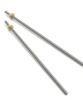Two 200mm Tr8X2 Lead Screws With T8 Brass Nuts For Your 3D Printer Z Axis Upgrade, Acme Thread, 2mm Pitch, 1 Start, 2mm Lead.