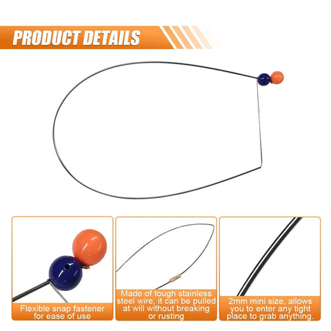 Heavy Duty Car Emergency Grabber Tool With 28.7 Inch Reach Stainless Steel Long Reach Pulling Wire Grabber For Tight Spaces Reliable Auto Retrieval Tool For Everyday Car Fixes