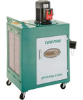 Heavy Duty Pro Rig 1.5 Horsepower Metal Dust Collector Pumping Solid 650 Cfm Airflow with motor and filter on a mobile unit.