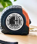 Solid Build Personalized Tape Measure For Woodworking And DIY Projects Featuring This Is Gods Country Engraving