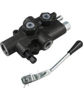 Four Way Three Position Hydraulic Log Splitter Valve With Auto Return Detent Lever For Easy Return shown with lever