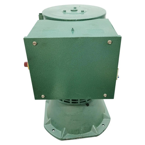 Front view of 5 kW Hydroelectric Generator For Off Grid Power 220 Volt 60 Hz Single Phase Water Turbine with metal casing