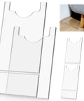 Slick Clear Couch Wall Spacers And Furniture Stoppers To Shield Your Sofa Bed From Scratches While Taming Messy Cords And Keeping Your Living Room Fresh With Zero Drama Setup, two-piece clear acrylic set.