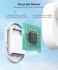 Smart WiFi Thermometer Hygrometer With LCD Display App Alerts And Remote Home Monitoring For Indoor Humidity And Temperature Sensor That Works With 2.4GHz WiFi And Bluetooth, sensor chip view