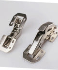 Pair of metal Four Inch Cabinet Door Hinges With Soft Close Damping For Wardrobe And Kitchen Cabinets Whisper Quiet No Slam Durable Hardware