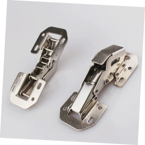 Pair of metal Four Inch Cabinet Door Hinges With Soft Close Damping For Wardrobe And Kitchen Cabinets Whisper Quiet No Slam Durable Hardware