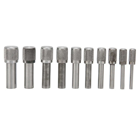 Circle Disc Cutter Set For Jewelry Making And Metal Forming, Pro Steel Punch Die Tray, various sized metal dies lined up