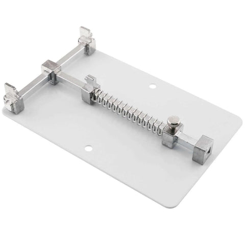 Heavy Duty Pro Grade PCB Mainboard Holder Clamp 12x8cm Steel Adjustable Fixture for IC Grooves and Soldering Repair Board
