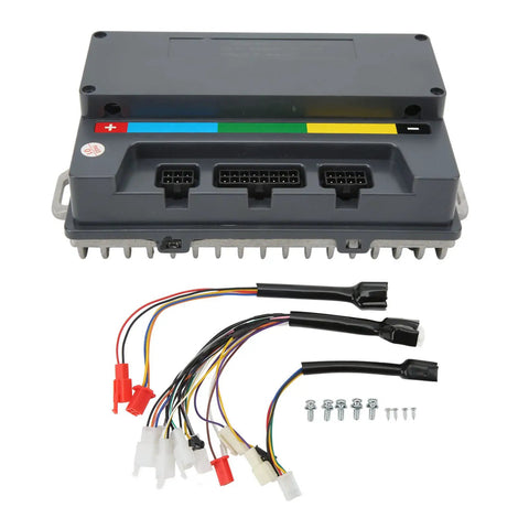 Beast Mode Power 800W To 2000W Sine Controller Electric Motorcycle Motor Kit IP67 Waterproof With PC Programmable ECU Motion Model For Parking Anti Theft And Tunable Performance, black controller with wiring harness and screws
