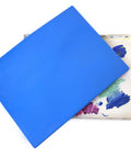Pro Grade Studio Size Palette Storage Case 12 By 16 Inches For Full Size Artist Palettes With Sealing Lid And Tray blue lid over paint palette