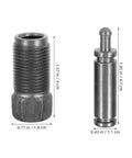 Heavy Gauge Steel Floor Jack Oil Pump Cylinder 18 mm Threaded Hydraulic Piston Plunger Replacement Kit components in black metal.