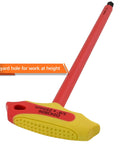 Six Piece Insulated Metric T-Handle Hex Key Set For Electrical Work, 10,000V AC Tested, red and yellow handle with lanyard hole