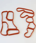 Engine Oil Filter Housing Gasket Set 2721840080 2721840280 for Mercedes Benz M272 engines on white background