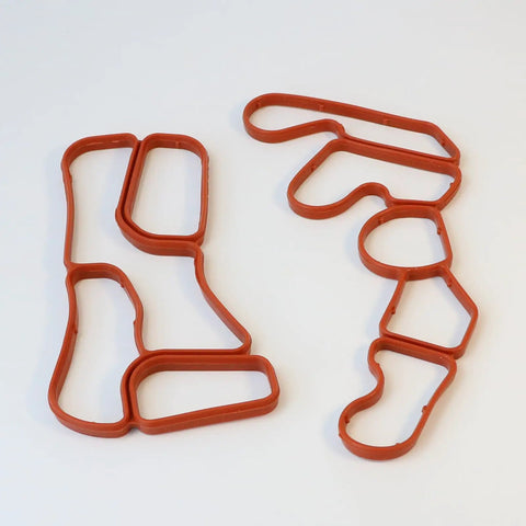 Engine Oil Filter Housing Gasket Set 2721840080 2721840280 for Mercedes Benz M272 engines on white background