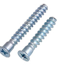 Five Pack M7 Cross Countersunk Flat Head Wood Screws Zinc Plated Self Tapping Confirmat Screws For Furniture M7x58mm Durable Carbon Steel