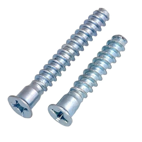 Five Pack M7 Cross Countersunk Flat Head Wood Screws Zinc Plated Self Tapping Confirmat Screws For Furniture M7x58mm Durable Carbon Steel
