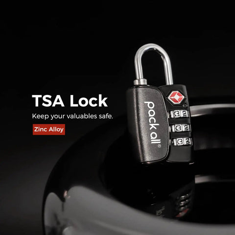 4 Pack TSA Approved Luggage Locks With 3 Digit Combination, Alloy Body Travel Padlocks resting on black surface