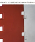 4 Pack Aluminum Alloy Heavy Duty Lift Off Door Hinges For Bathroom And Toilet Doors, mounted on a red door edge