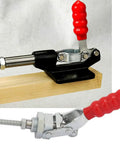 Push Pull Toggle Clamp Beefy Heavy Duty 100Kg Holding Power For Welding And Woodworking Jigs Quick Release Clamp Tool For Secure Workpiece Grip Galvanized Iron Construction For Rugged Durability on wood and metal