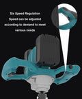 Cordless Electric Ice Auger With Six Speed Settings From 100 To 800 RPM And 1200 Nm Torsion Power Head detail with speed dial