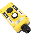 Pro Grade Rainproof Industrial Pushbutton Switch For Cranes And Hoists Up Down Driving Controller IP68 Strong Frame Flexible Buttons For Machines Automation Control AC2 yellow two-button control box with cable gland