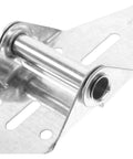 Rotating Concealed Door Hinges Set Two Piece Beefy Heavy Duty Exterior Spring Loaded Cabinet Hinge in silver metal