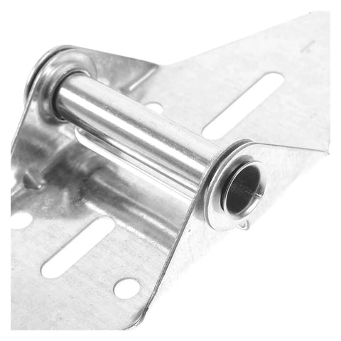 Rotating Concealed Door Hinges Set Two Piece Beefy Heavy Duty Exterior Spring Loaded Cabinet Hinge in silver metal