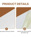 Heavy Duty Aluminum Kick Plate Door Scratch Guard 6 X 28 Inches Gloss White Finish showing high quality aluminum material and protective film.