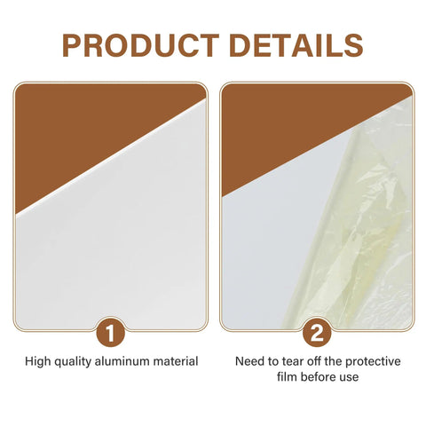 Heavy Duty Aluminum Kick Plate Door Scratch Guard 6 X 28 Inches Gloss White Finish showing high quality aluminum material and protective film.