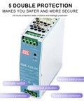 Rock Solid 12 Volt DIN Rail Power Supply 120W 10A Industrial AC DC For Semiconductor Equipment Wide Input Low Voltage Supply Built For The Job Rugged Metal Case, metal housing