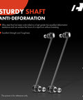 Two Front Sway Bar Links Stabilizer Kit For Toyota Corolla 2019-2024 shown with sturdy alloy shafts against black background