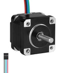 NEMA 14 Stepper Motor 2 Phase 1.8 Degree High Torque Bipolar 12 Ncm 16.99 Oz In 29mm Body 4 Lead Cable Included Shaft 5mm 0.6A For 3D Printers DIY Bots CNC Rigs