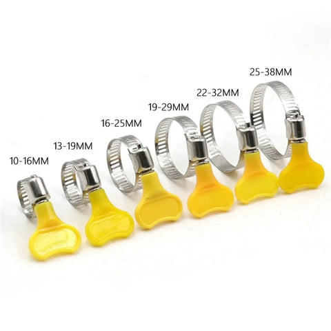 50 Pack Stainless Steel Hose Clamps Adjustable Worm Gear Assortment Kit For Secure Pipe Clamping Leak Proof Heavy Duty Clamp Set, 10-38mm sizes