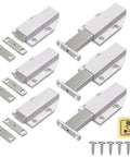 Push To Open Drawer Latch 6 Pack Heavy Duty Magnetic Cabinet Latches For Large Doors No Knobs Press To Open Spring Loaded