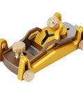 Precision Low Angle Hand Plane For Woodworking Rock Solid Adjustable Thickness Short Body Bench Planer With Durable Carbon Steel Blade visible from top